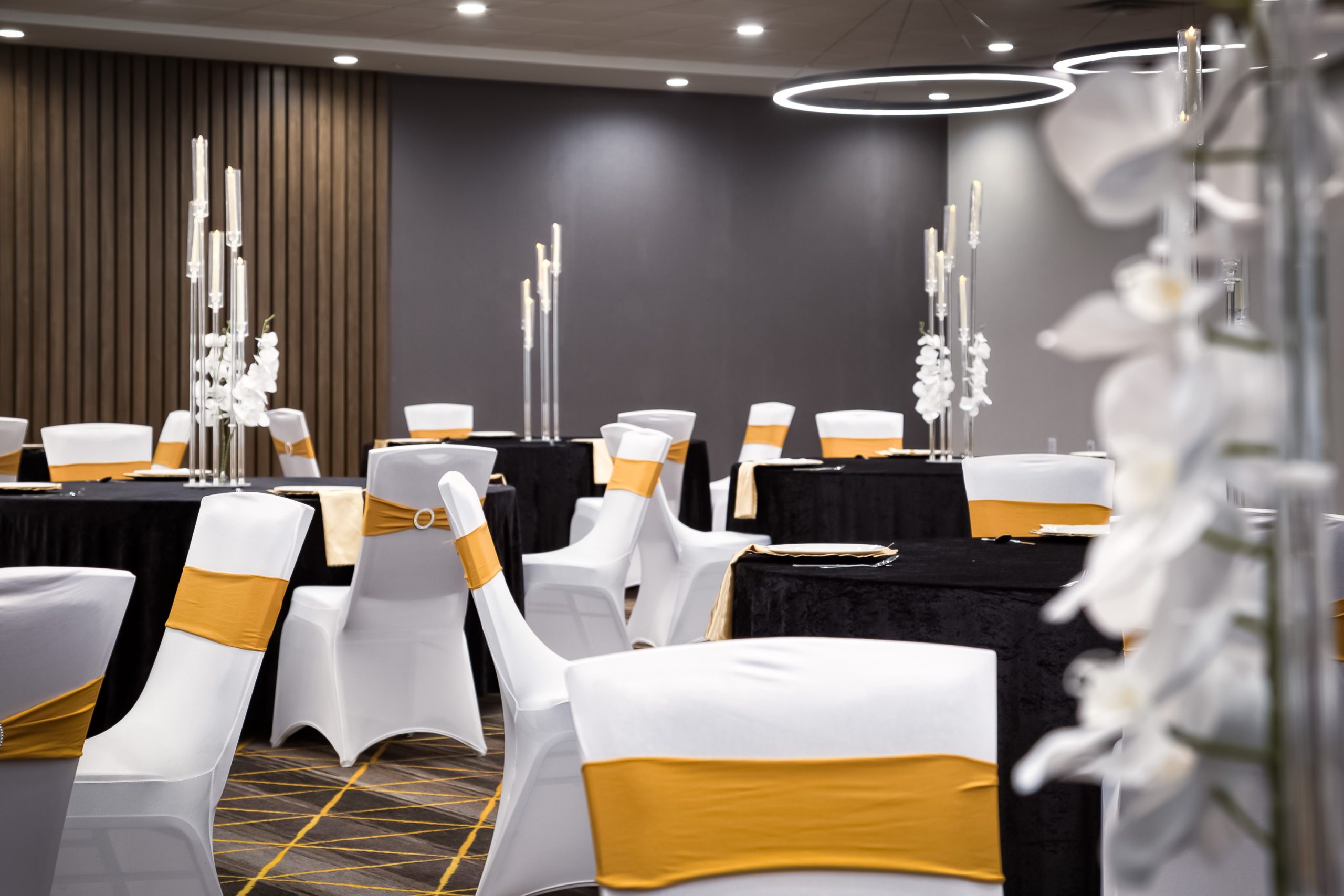 Modern meeting and event room at Holiday Inn Nashville Airport for corporate meetings, special events, and corporate travel.